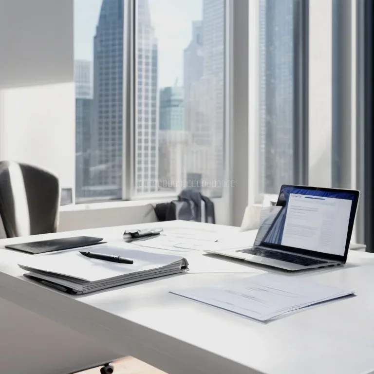 People reviewing property title documents in an office setting